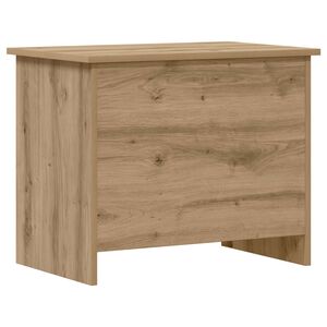 vidaXL Opbergkist Artisanaal eiken 60 x 40 x 50 cm Bewerkt hout
