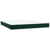 vidaXL Boxspring met matras en LED fluweel donkergroen 180x200 cm