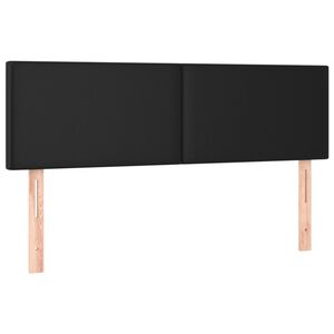 vidaXL Hoofdborden 144x5x78/88 cm kunstleer zwart