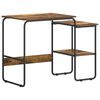 vidaXL Bureau met opbergruimte Gerookt eiken 100 x 50 x 75 cm