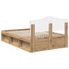 vidaXL Bedframe Ambachtelijk eiken 120 x 200 cm Massief grenenhout