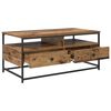 vidaXL Salontafel met lade Oud Hout 100 x 51 x 45 cm Bewerkt hout