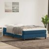 vidaXL Boxspring zonder matras fluweel donkerblauw 120x210 cm