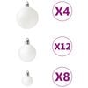 vidaXL 100-delige Kerstballenset wit