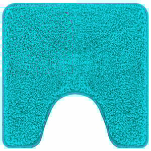 vidaXL Antislip Badmat met Toilet Cut Turquoise 50 x 50 cm PP
