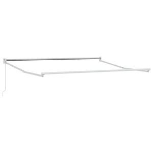 vidaXL Uitschuifbaar zonnescherm Wit 300 x 250 cm Aluminium