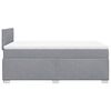 vidaXL Boxspring met matras stof lichtgrijs 120x190 cm