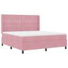 vidaXL Boxspringbed met matras Roze 180 x 200 cm Fluweel