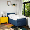 vidaXL Boxspring met matras stof blauw 100x200 cm