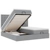 vidaXL Ottoman bed met matrassen 160x200cm stof lichtgrijs