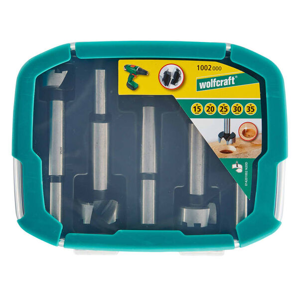 wolfcraft Houtcilinderboren staal 5-delig 1002000