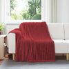 vidaXL Gooi Deken Bordeaux Rood 200 x 150 cm Fleece