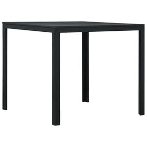 vidaXL Salontafel hout-look 78x78x74 cm HDPE zwart