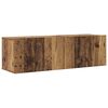 vidaXL Tv-wandkasten 6 st bewerkt hout oud houtkleurig