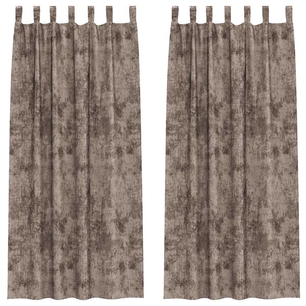 vidaXL Velvet Gordijnen 2 pcs Cappuccino 225 x 140 cm Fluweel