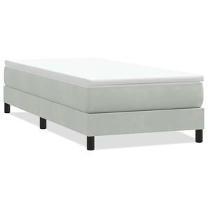 vidaXL Boxspring zonder matras fluweel lichtgrijs 80x220 cm
