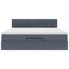 vidaXL Ottoman bed met matras 160x200cm fluweel donkergrijs