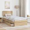 vidaXL Bedframe met lade Sonoma Eiken 100 x 200 cm Geconstrueerd hout