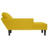vidaXL Chaise longue met kussen en rechterarmleuning fluweel geel