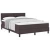 vidaXL Boxspringbed met matras Donkerbruin 140 x 190 cm Stof