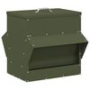 vidaXL Kip voerbak Olijf Groen 40,5 x 45 x 41 cm Koudgewalst Staal