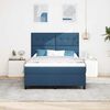 vidaXL Boxspringbed met matras met hoofdeinde Blauw 140 x 200 cm Stof