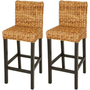 vidaXL Barkrukken 2 st abaca