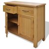 vidaXL Dressoir 90x33,5x83 cm massief eikenhout