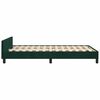 vidaXL Bedframe zonder matras 120x190 cm fluweel donkergroen