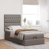 vidaXL Ottoman bed met matras en LED's 80x200cm stof taupe