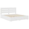 vidaXL Bedframe met lade met hoofdeinde Wit 200 x 200 cm Bewerkt hout