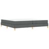 vidaXL Boxspringbed Donkergrijs 200 x 200 cm Stof