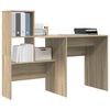 vidaXL Bureau Sonoma Eiken 131,5 x 50 x 106,5 cm Bewerkt hout