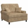 vidaXL XXL fauteuil met kussens Beige 1,5 Lijnen Stof