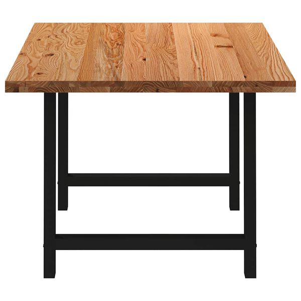vidaXL Eettafel rechthoekig 180x100x74 cm massief eikenhout lichtbruin