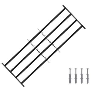vidaXL Beveiligingsrooster voor ramen met 4 kruisbalken 3 st 93-174 cm