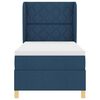 vidaXL Boxspringbed met Matras Donkergrijs 90x190 cm Blauw Stof