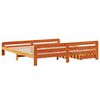vidaXL Bedframe zonder matras massief grenenhout wasbruin 200x200 cm