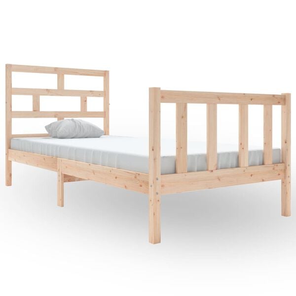 vidaXL Bedframe massief grenenhout 90x200 cm