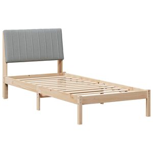 vidaXL Bedframe met hoofdeinde Bruin 90 x 190 cm Massief grenenhout