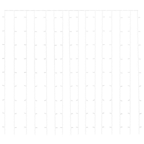 vidaXL Lichtsnoergordijn met 300 LED's en 8 functies 3x3 m blauw