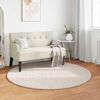 vidaXL Vloerkleden Rond Beige &Oslash; 120 CM