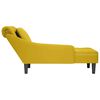 vidaXL Chaise longue met kussen en rechterarmleuning fluweel geel