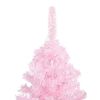 vidaXL Kunstkerstboom met verlichting en kerstballen 210 cm PVC roze