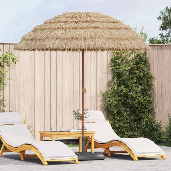vidaXL Strandparasol Bruin Ø 206 x 209.5 cm Staal