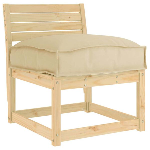 vidaXL Kussen Beige 60 x 40 x 8 cm Oxford Stof