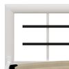 vidaXL Bedframe metaal wit en zwart 160x200 cm