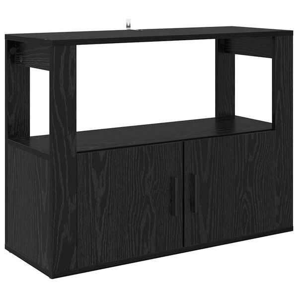 vidaXL Dressoir Zwart eiken 80 x 30 x 60 cm Bewerkt hout