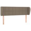 vidaXL Hoofdbord met randen 147x23x78/88 cm stof taupe