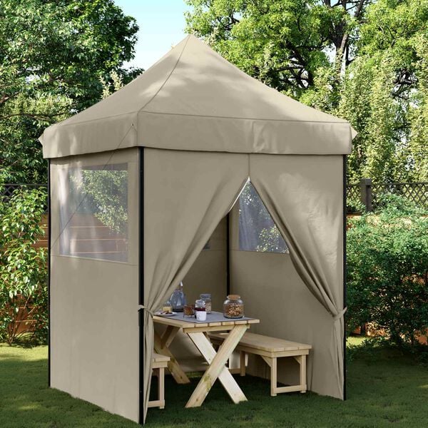 vidaXL Partytent Taupe 200 x 200 x 306 cm Oxford Stof